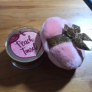 Peach Tinsel Loose Sparkling Powder & Powder Puff
